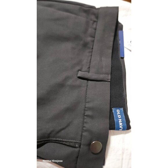 Ultimate Tech Slim Black Pants Old Navy 38x30 Mens Stretch Zipper Pockets - Picture 3 of 10